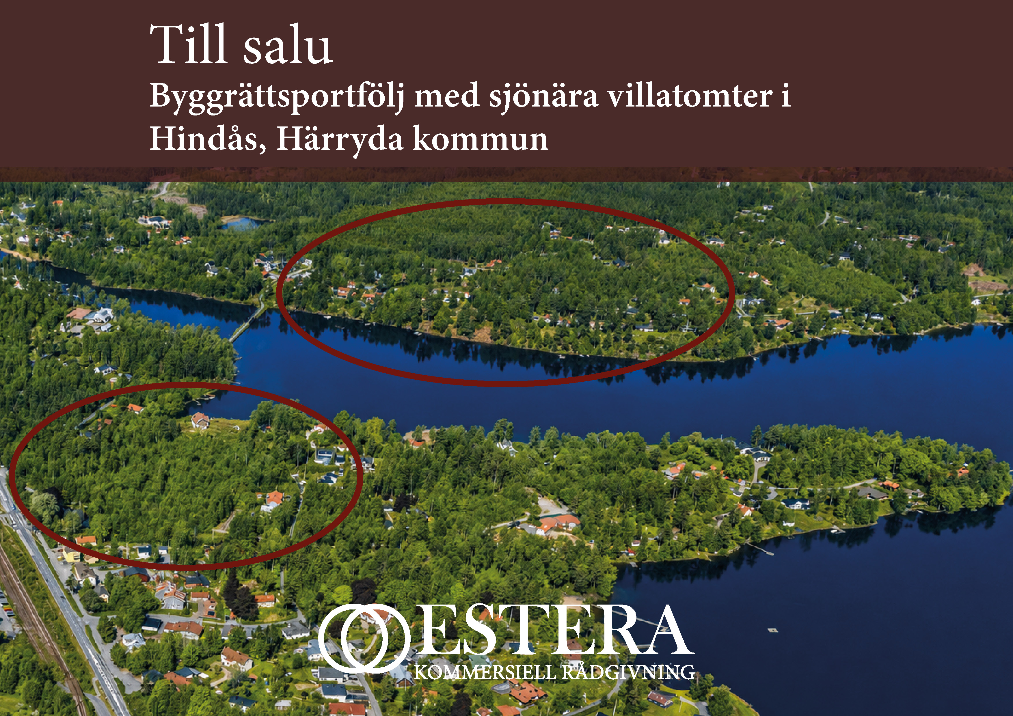 Sjönära utvecklingsportfölj i Hindås – potential för 40 villatomter på cirka 124 700 m² mark